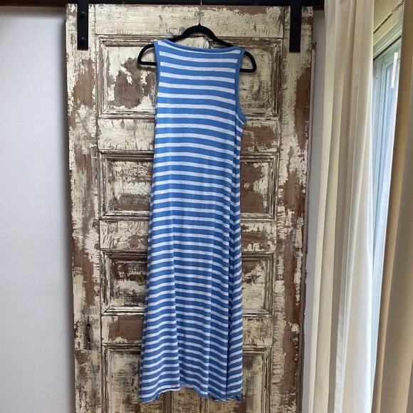 J. Crew Blue and White Striped Maxi Dress - Picture 2 of 4